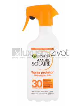 Garnier Ambre Solaire Protection Spray, Opaľovací prípravok na telo 300, 24h Hydration SPF30